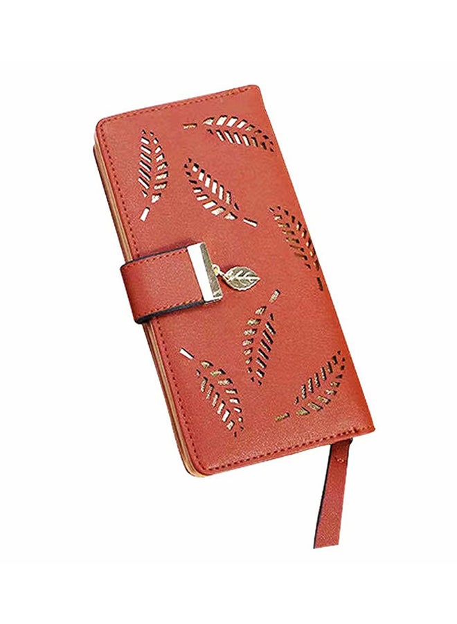 VILILY Sleek Lightweight Casual Wallet Brown/Gold - Image 2